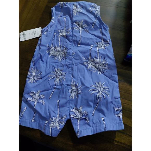 Carter's Boys Hawaiian Baby Romper One Piece Size 12 Months New With Tags - Picture 4 of 4